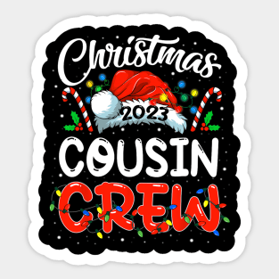 Christmas 2023 Cousin Crew Santa Sticker